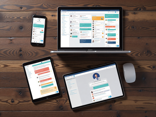社交网络界面展示,显示多个用户头像围绕空间位置排列,聊天气泡和互动元素